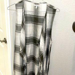 Maurices Plaid Long Vest